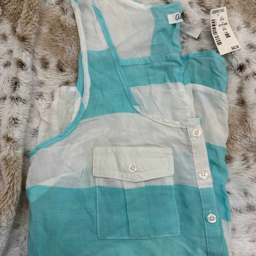 Ladies Aeropostale Button Down Tank Top